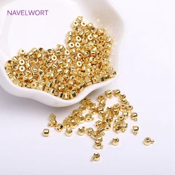 18K Gold Plated Crimp Beads End Cap for Memory Wire, End Beads Fittings For Jewelry Making