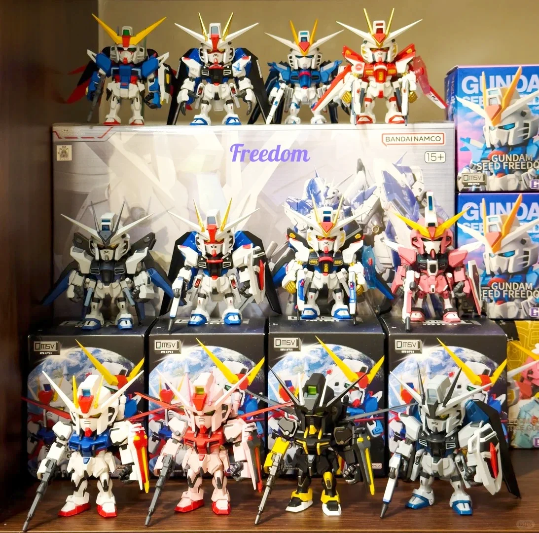 

Bandai QMSV Mini Strike Destiny Gundam Spring Manbo Ver Blind Box Collectible Anime Mecha Action Figure For Gundam Collectors