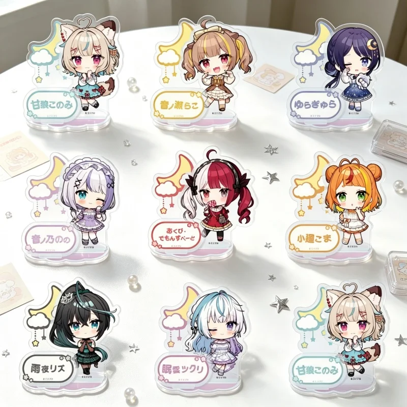 Room Decorat Acrylic Stand Figure Keychain VTuber MilliPro,Amakami Konomi,Nonono Nono Anime Merchandise 10CM Double insertion