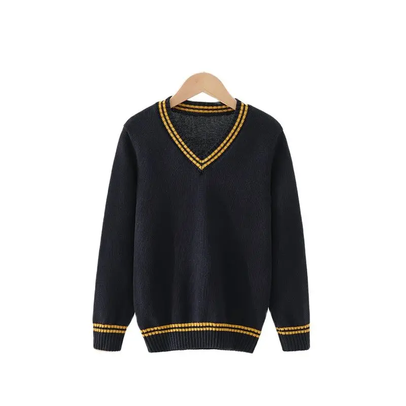 New Fashion Knitted Sweater for Big Boys Korean Teenage School Boys England Style Pullover Sweaters Children Clothing 4-18 Years