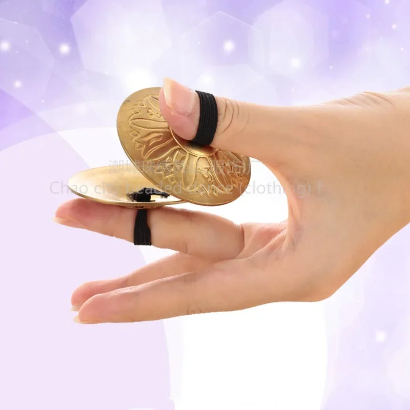 Copper Finger Small Finger  Belly Dancing Mini Cymbals Musical Instrument Saucers