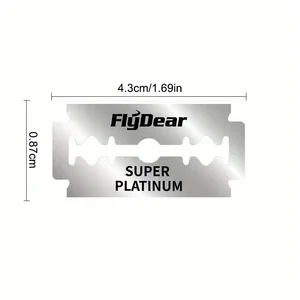 Ferramenta de barbeiro profissional, navalha de segurança de borda dupla com lâminas de barbear retrô de aço inoxidável para barbear e depilação masculina 8 principais vendas duplo venus - №5