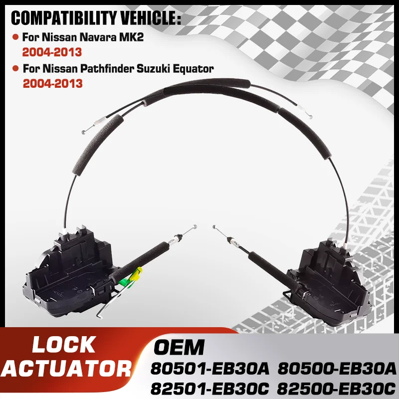 

Front Rear Left Right Door Lock Actuator Central Mechanism For Nissan Navara D40 MK2 Nissan Pathfinder R51 MK3 Suzuki Equator