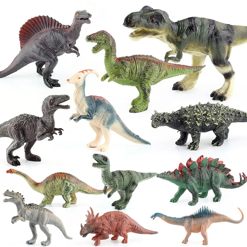 Dinosaur Model Toys Simulation Dinosaur World Models Set Tynosaurus Rex Stegosaurus Triceratops Static Toy Model For Child Gift