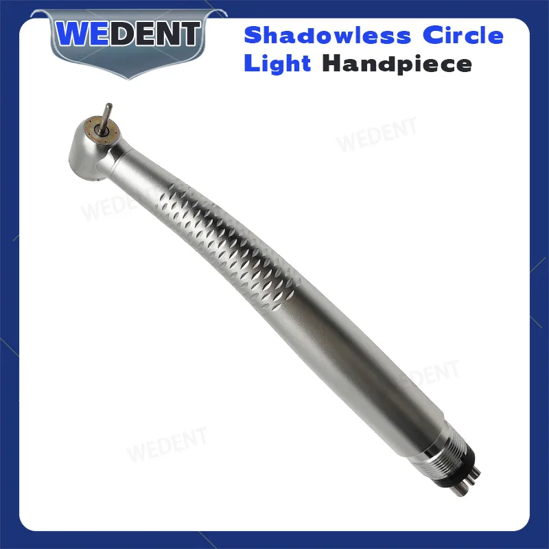 

Dental Circle LED Shadowless High Speed Handpiece E-generator Standard head Push Button 5 Water Spray 2/4 holes turbine