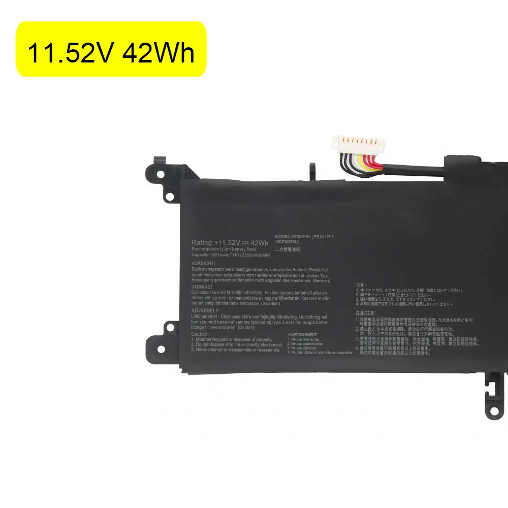 Imagem -05 - Dodomorn B31n1705 para Asus Vivobook Flip Tp410 Tp410u Tp410ua Tp410ur Tp410uf Q405ua Ux460ua Bateria do Portátil 11.52v 42wh em Estoque