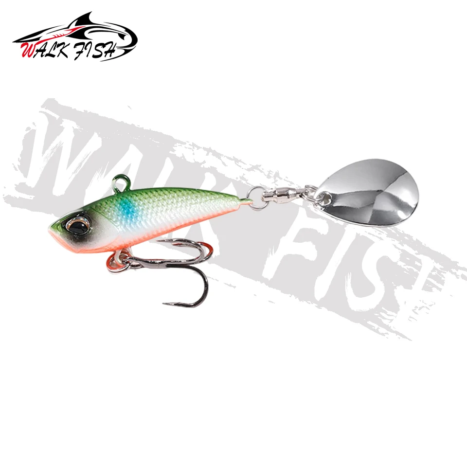 WALK FISH Metall VIB Spinner Köder 7g 11g 15g 21g Vibration Angeln Köder Rotierenden Schwanz pailletten Japan Wobbler Trolling Köder Pesca