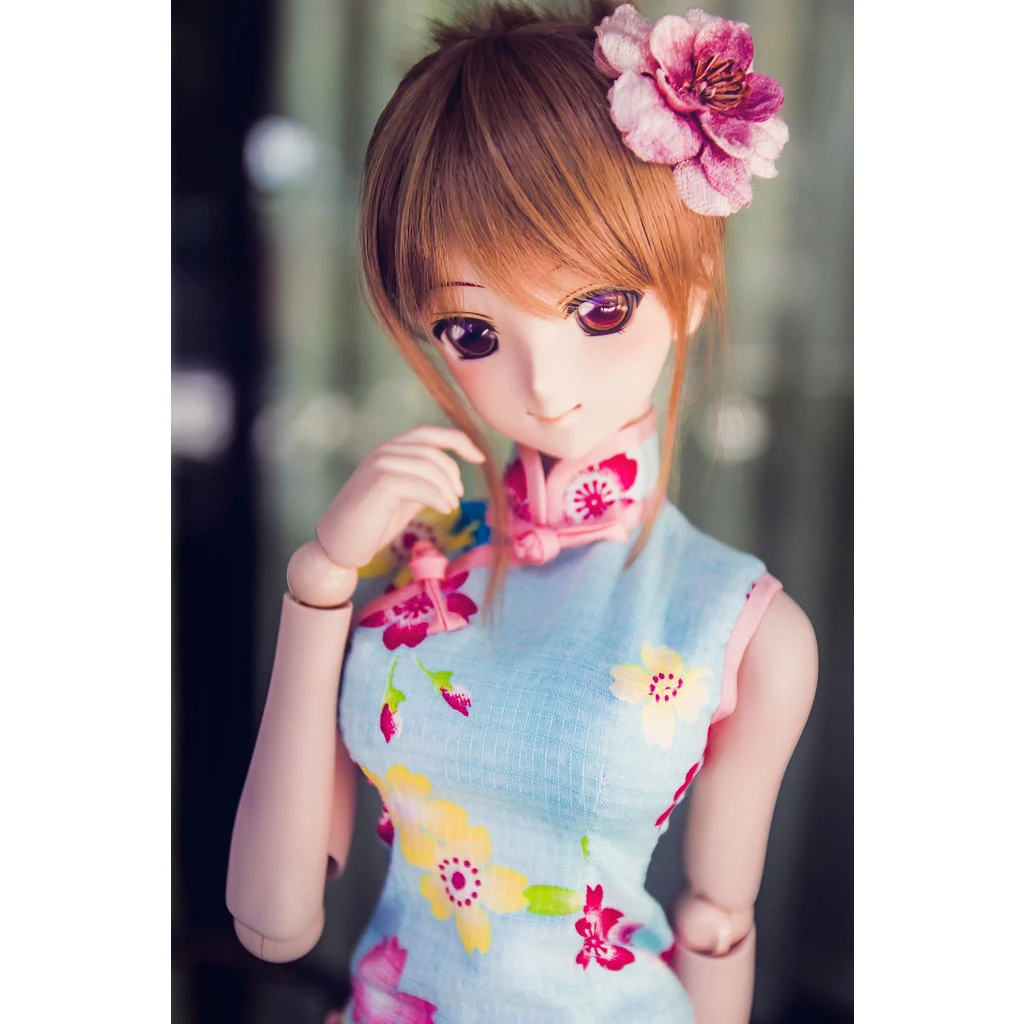 [wamami] Summer Long Section Dress Cheongsam For 1/4 MSD 1/3 SD DZ AOD DD BJD Dollfie