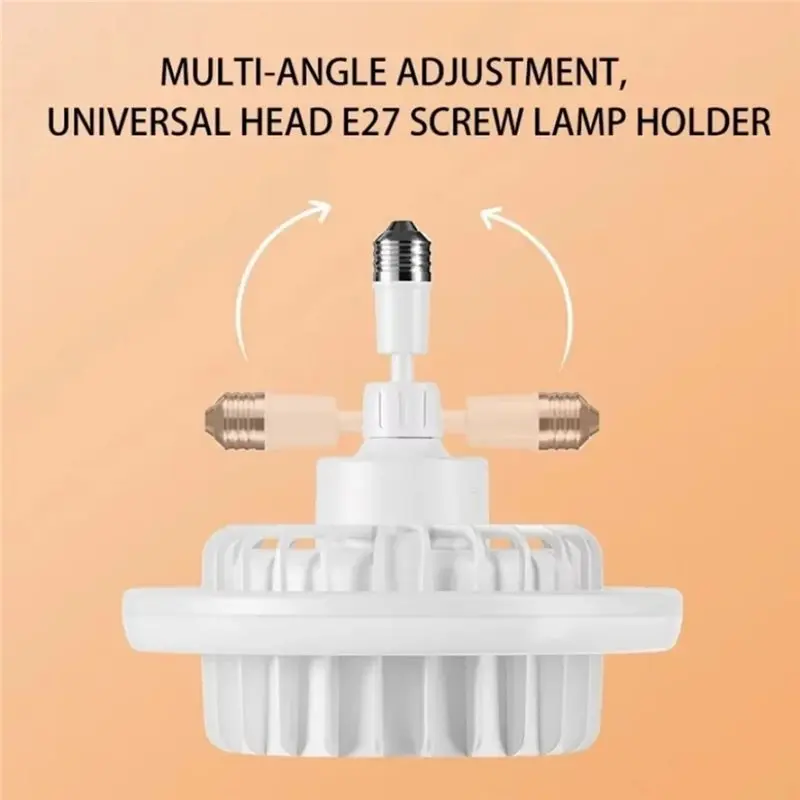 A47U Whole House Heating High-Power Remote Control Warm Air Lamp Dimming E27 Spiral Electric Heater Fan Light Ceiling Fan