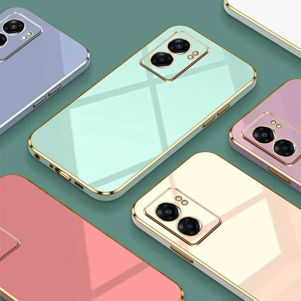 Case For OPPO A57 A17 A96 A54S A77 A57s A74 A94 A16 Reno 5 Lite 6 7 8 5G Luxury Plating Girly Soft Silicone Funda Carcasa Coque