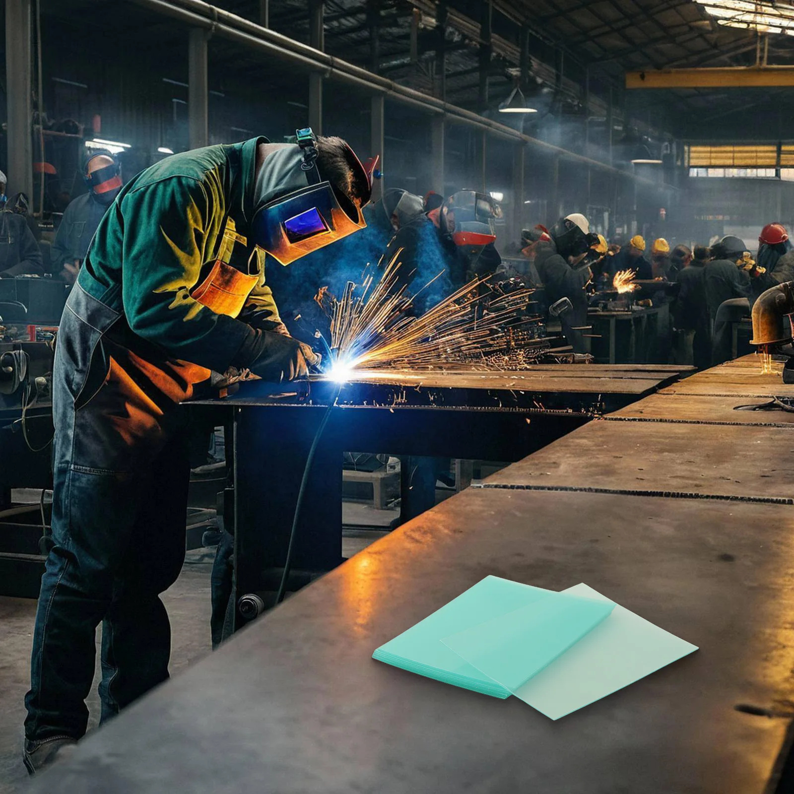 Industrial Use PC Welding Cover Cutting Protection Drop-proof Design Dust Blocking Electric Welding For External Splashes