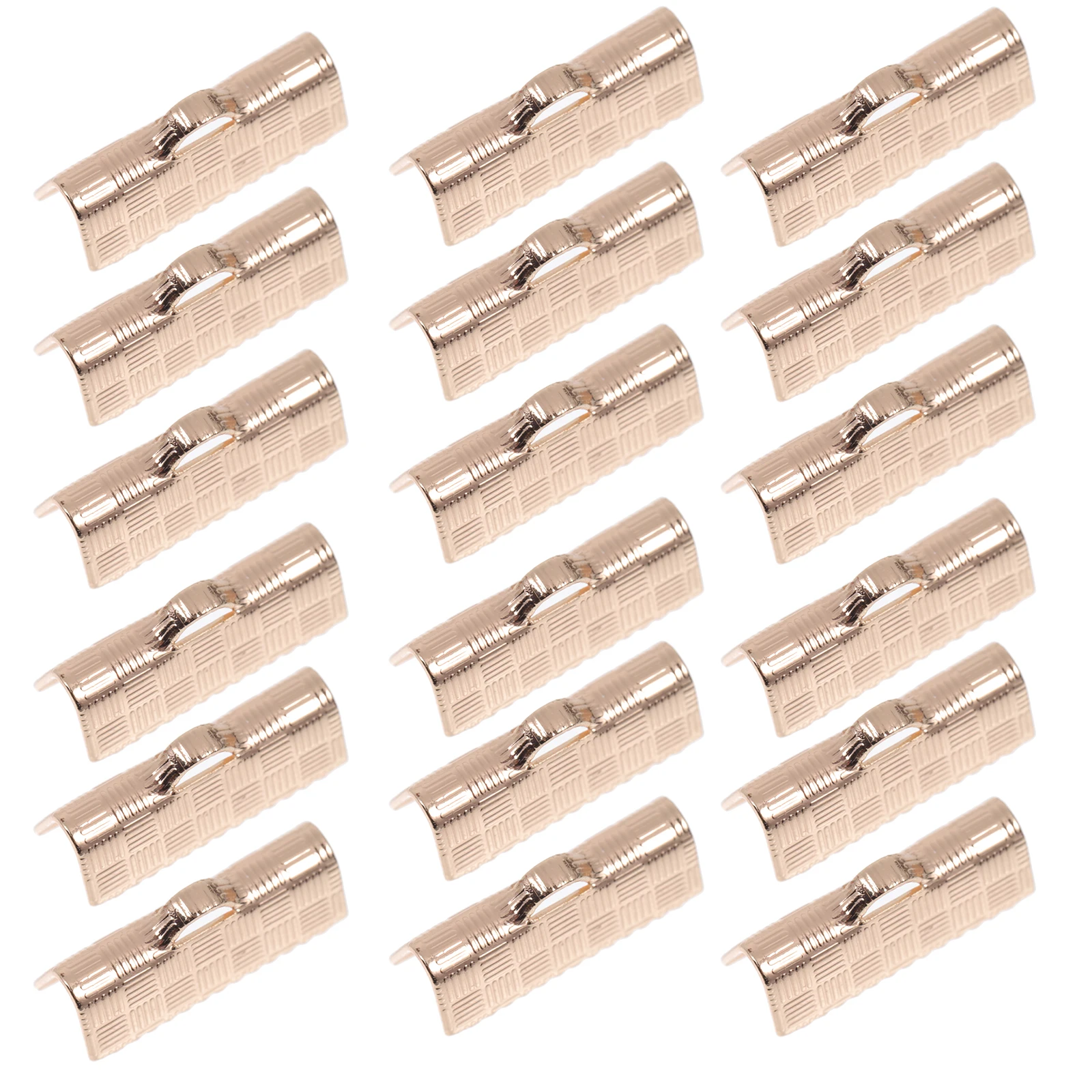 

50 Pcs Copper Vest Button Ribbon Ends Clips Jewelry Fasteners Clasp Line Pinch Clamp Golden Cord 15mm DIY Accessories