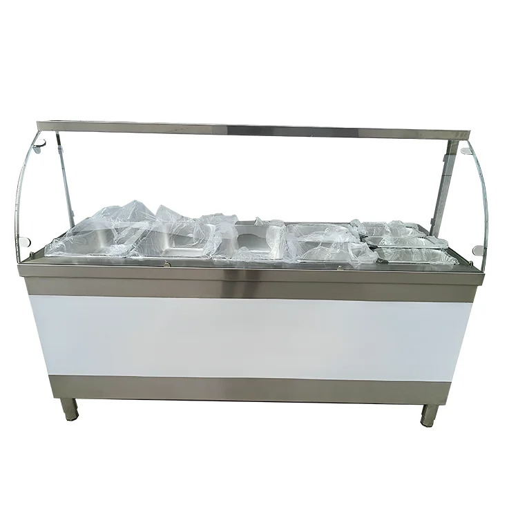 

Коммерческий ресторан LYROE, отдельно стоящий электрический нагрев, 3 кВт, шведский стол, 6 кастрюль G/N, нержавеющая сталь 304, подогреватель еды Bain Marie