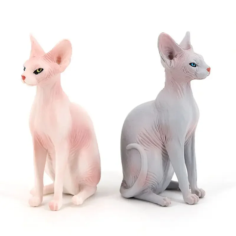 

Animals Action Figure Toys Creative PVC Simulation Hairless Cat Sphinx Cat Animal Model Figure Toys For Kids Animal Model Doll