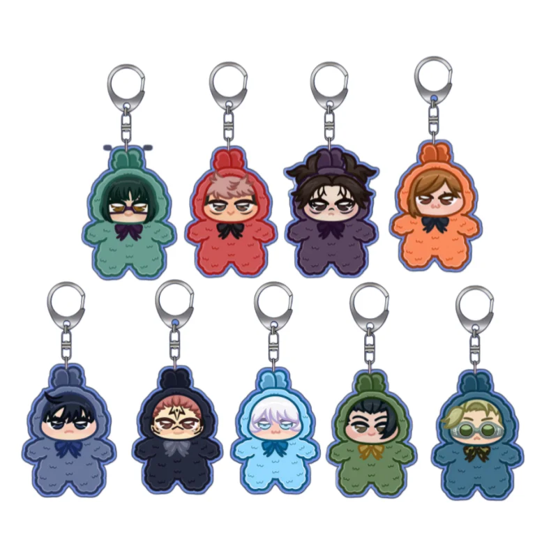 6Cm Acrylic Keychain for Jujutsu Kaisen Q Version Anime Cartoons Backpack Decoration Cute Anime Merchandise Fan Gift Toy