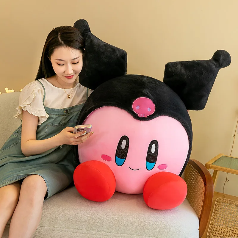 Creative Japanese Series Kirby Plush Toy Lovely Anime Peripheral Child Accompany Doll Healing Gifts For Children's Birthday