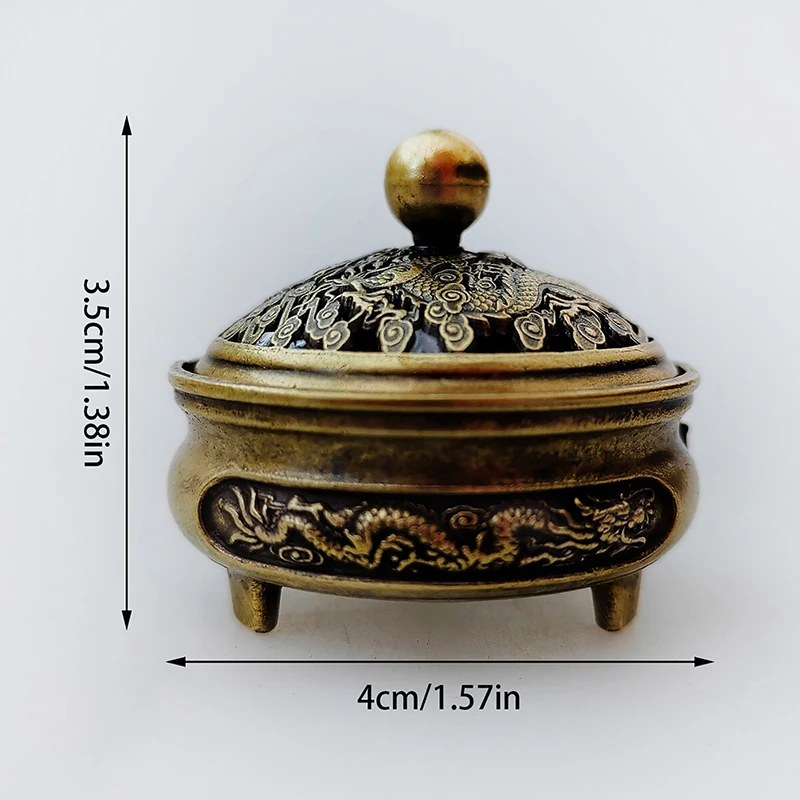 Lotus Flower Incense Burner Buddhism Buddha Holder Brass Mini Sandalwood Censer Incense Metal Craft Home Decoration