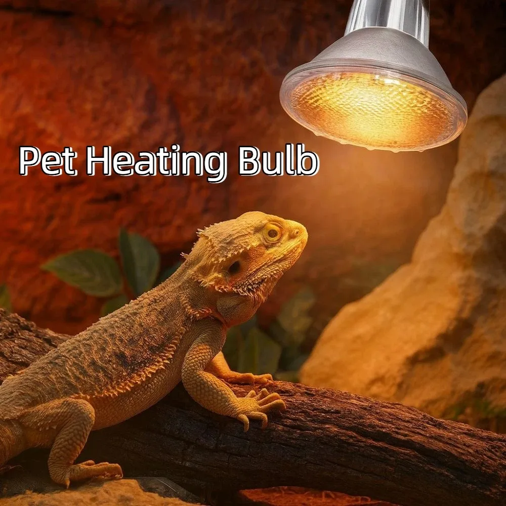 

Durable Full Spectrum Led Reptile Lamp E27 Base Glass Bulb Pet Heating Bulb 25/50/75/100W Dimmable UVA Light Bulb Pet Amphibians