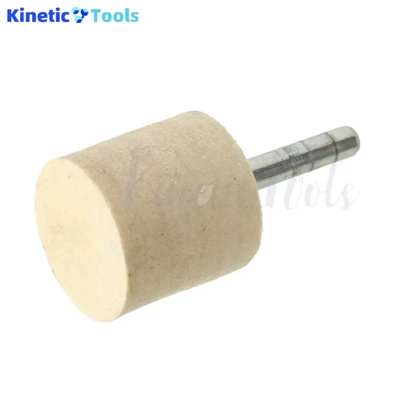 Wool Felt Mounted Polishing Buffing Wheel 6mm Shank for Grinder Drill Rotary Tools Grit 30mm