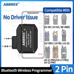 ABBREE Bluetooth Wireless Programmer for Walkie Talkie Plug & Play No Driver Issue Phone  for UV5R BF888S Quansheng UVK5