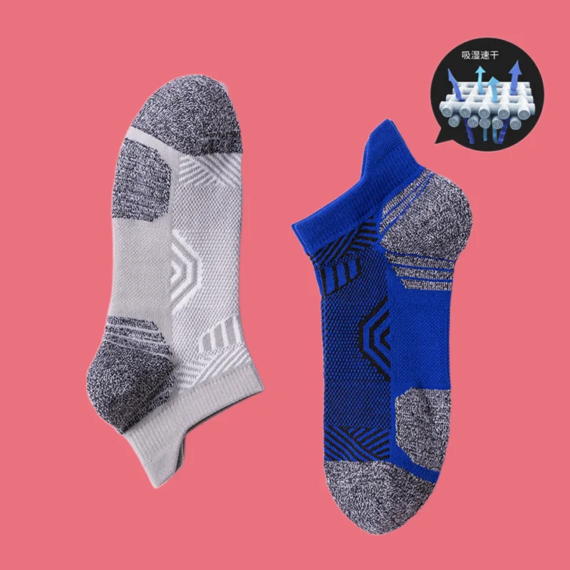 Chaussettes de course à séchage rapide pour couples, chaussettes courtes, bouche peu profonde, sports de plein air, fitness, bateau, colorées, été, 3 paires