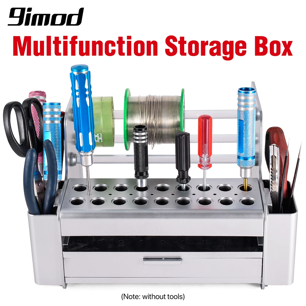 

9IMOD Screwdriver Storage Rack Holder Multifunctional Organizer RC Repair Tools Kit Desktop Stand for Hex Cross Screw Driver