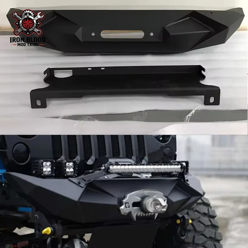 

Suitable for Free to Colombia J254 Front Bumper A ngry Style Steel Jeep Wrangler JK 2007-2017 LantSun One Set