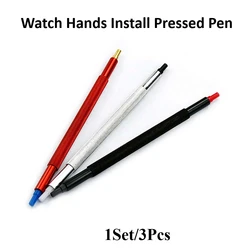 1Set/3Pcs 3 in 1 Watch Repair Tool 7404 Double-ended Watch Hands Install Pressed Pen Filling Pin Spare Kits