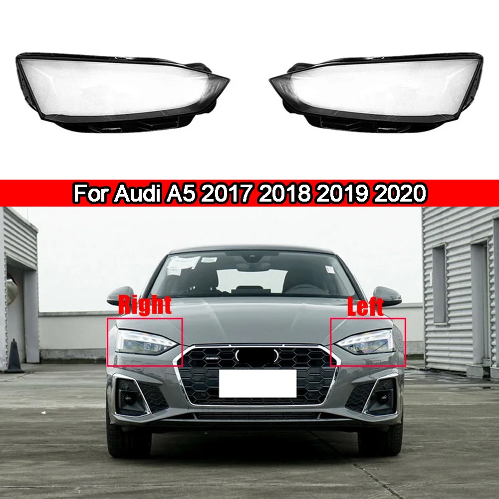 Für Audi A5 2017 2018 2019 2020 Vordere Scheinwerferabdeckung Transparente Lampenschirmabdeckung Plexiglas Auto-Ersatzteil