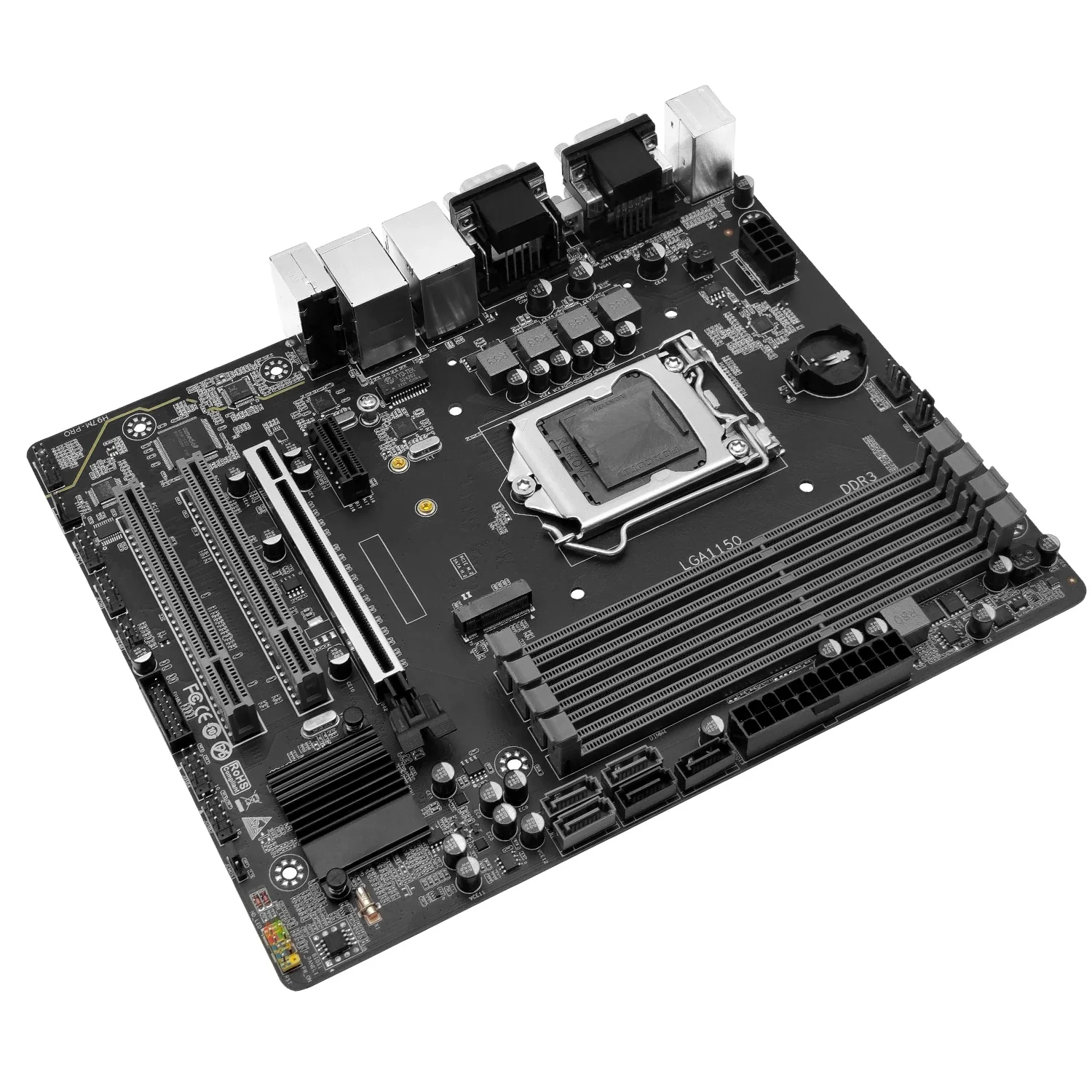 Imagem -04 - Motherboard Suporte Lga 1150 M-atx Desktop Ram Memória Ddr3 Sata3 Usb 3.0 Nvme Ngff M.2 Ssd Core i3 4130 i5 4460 Machinist-h97m