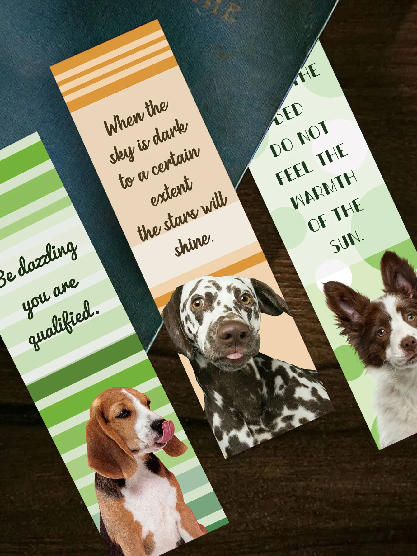 30pcs Cute Dog English Inspirational Bookmark Creative Reading Book Label DIY Student Gift Message Card