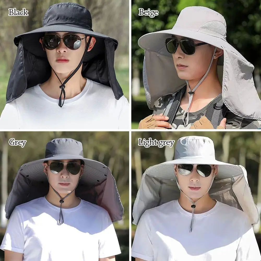 Summer Waterproof Bucket Hat Sun Protection Breathable Fisherman Cap Portable Panama Hat Camping Hiking