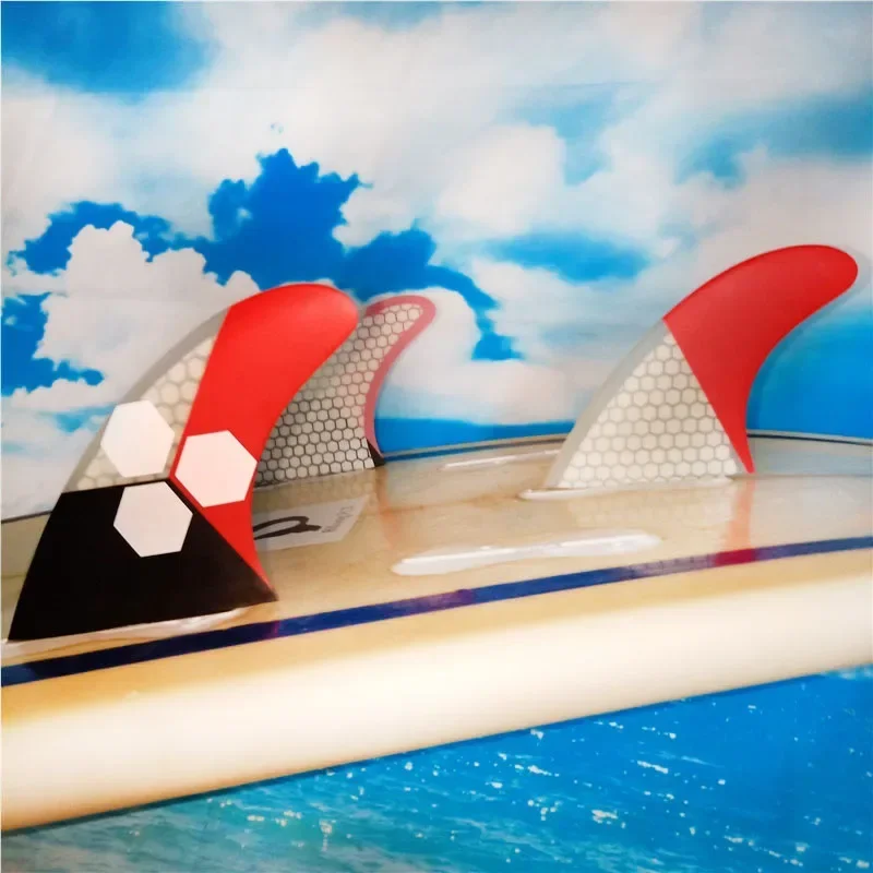 BiLong FCS II Fins Surfboard AM Thruster Medium Large Template Performance Core PC Fiberglass Honeycomb Quilhas Surf Tri Fins