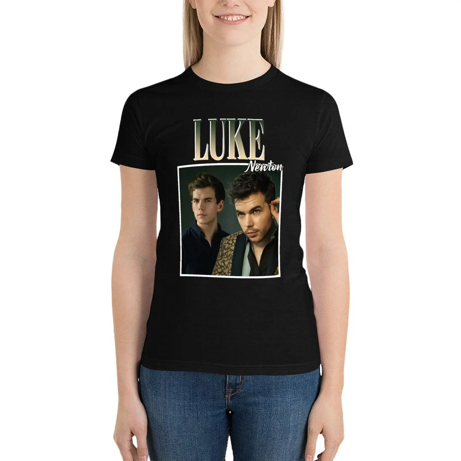 Geburtstags geschenk Luke Newton Grafik für Fan T-Shirt niedlichen Tops lustige Kleidung für Frau