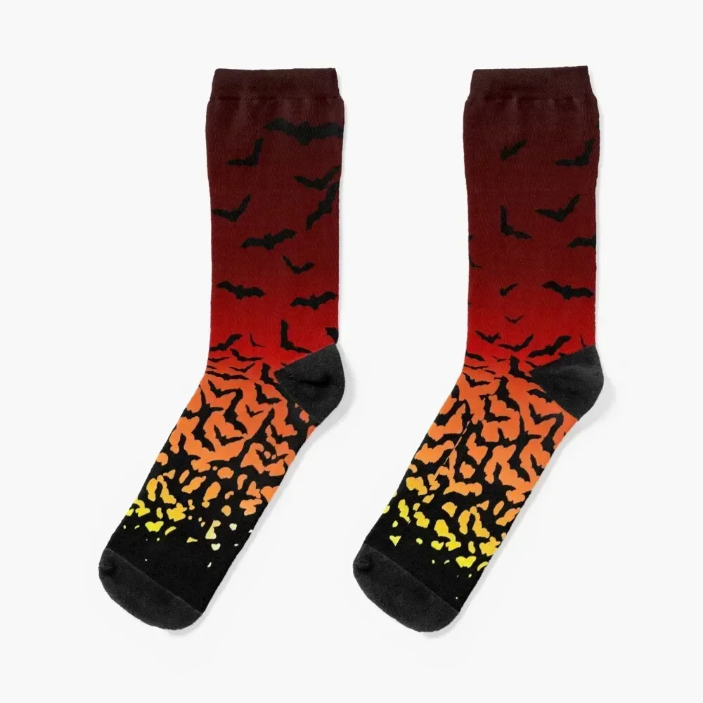 

Bat Sunset Socks luxury warm winter hiphop Men Socks Women's