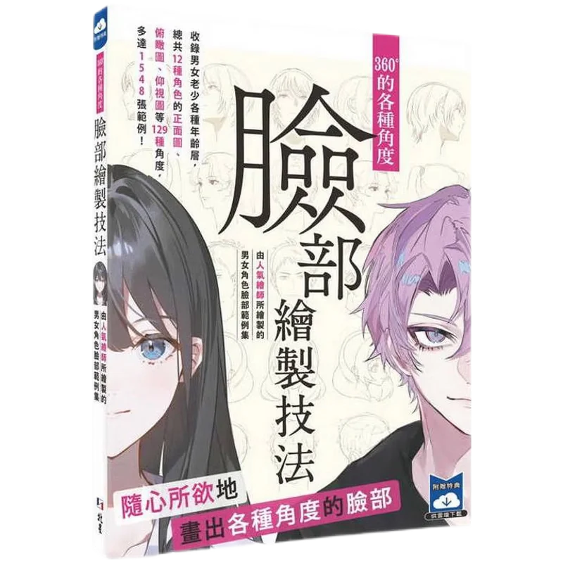 360° Techniques for Drawing Faces From Various Angles Examples of Male and Female Character Face Drawing Traditional Chinese