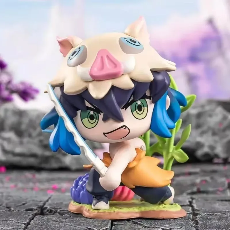 Pop Mart Demon Slayer: figuras de caja ciega de la serie de flores de nacimiento de Kimetsu No Yaiba, juguetes decorativos de moda, regalos sorpresa