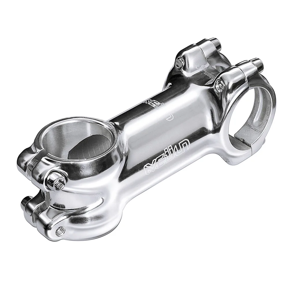 Wholesale Bicycle Stem Aluminum Alloy Silver Polished Stem 31.8*60/80mm Stem 28.6mm Equipped Mountain Bike Stem