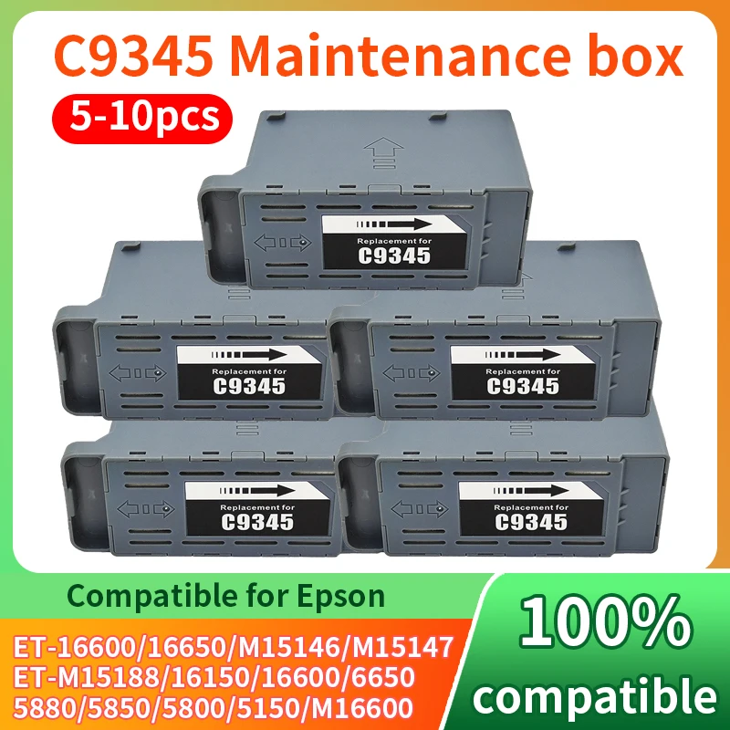 5-10pc C9345 Maintenance Box Compatible for EPSON ET-16600 16650 M15146 15147 M15188 16150 16600 6650 5880 5850 5800 5150 M16600
