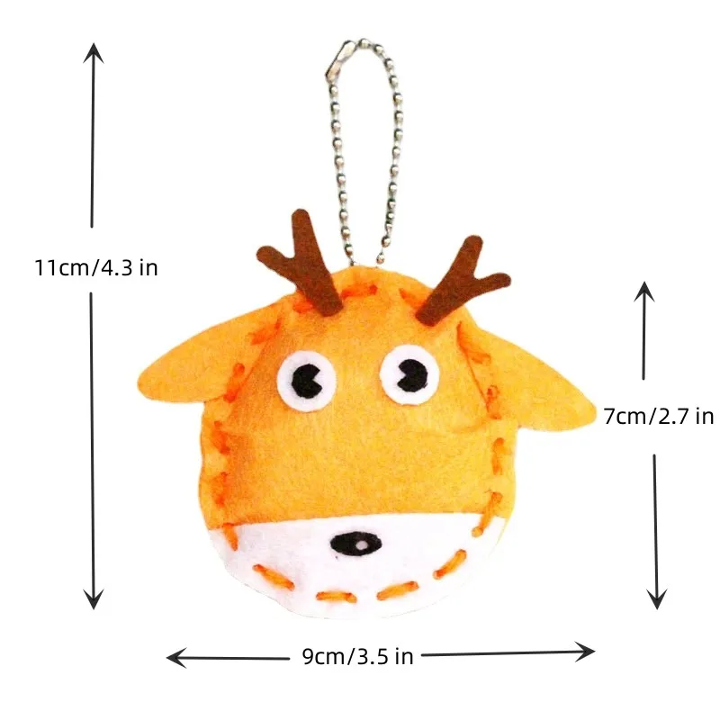 10-częściowe zabawki rzemieślnicze dla dzieci Włóknina DIY Ręcznie robiona różowa torba Brelok Ozdoby Zestawy do rękodzieła Kreatywna zabawka