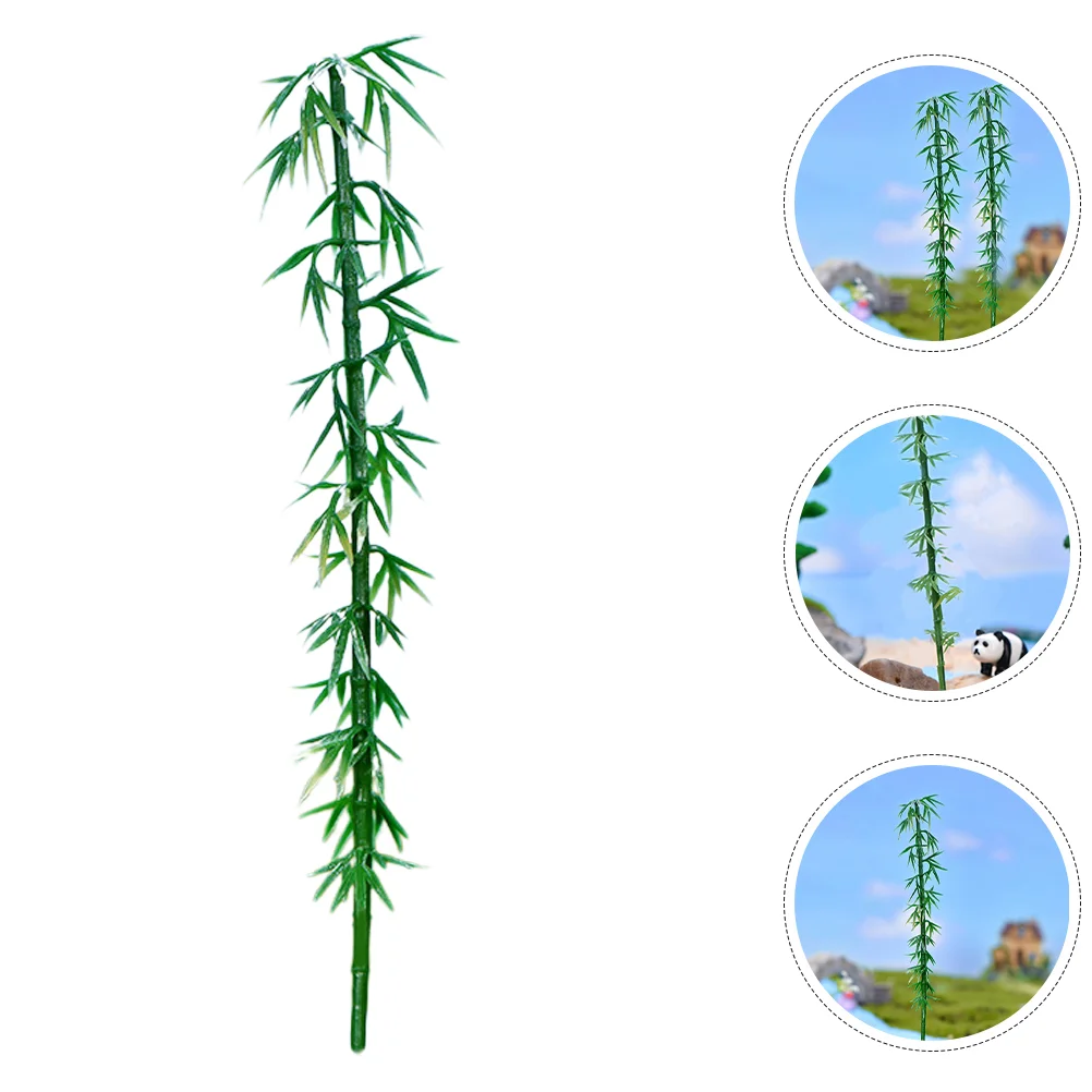 

10 Pcs Micro Landscape Bamboo Miniature Artificial Decor Fake Tiny Trees Model Plant