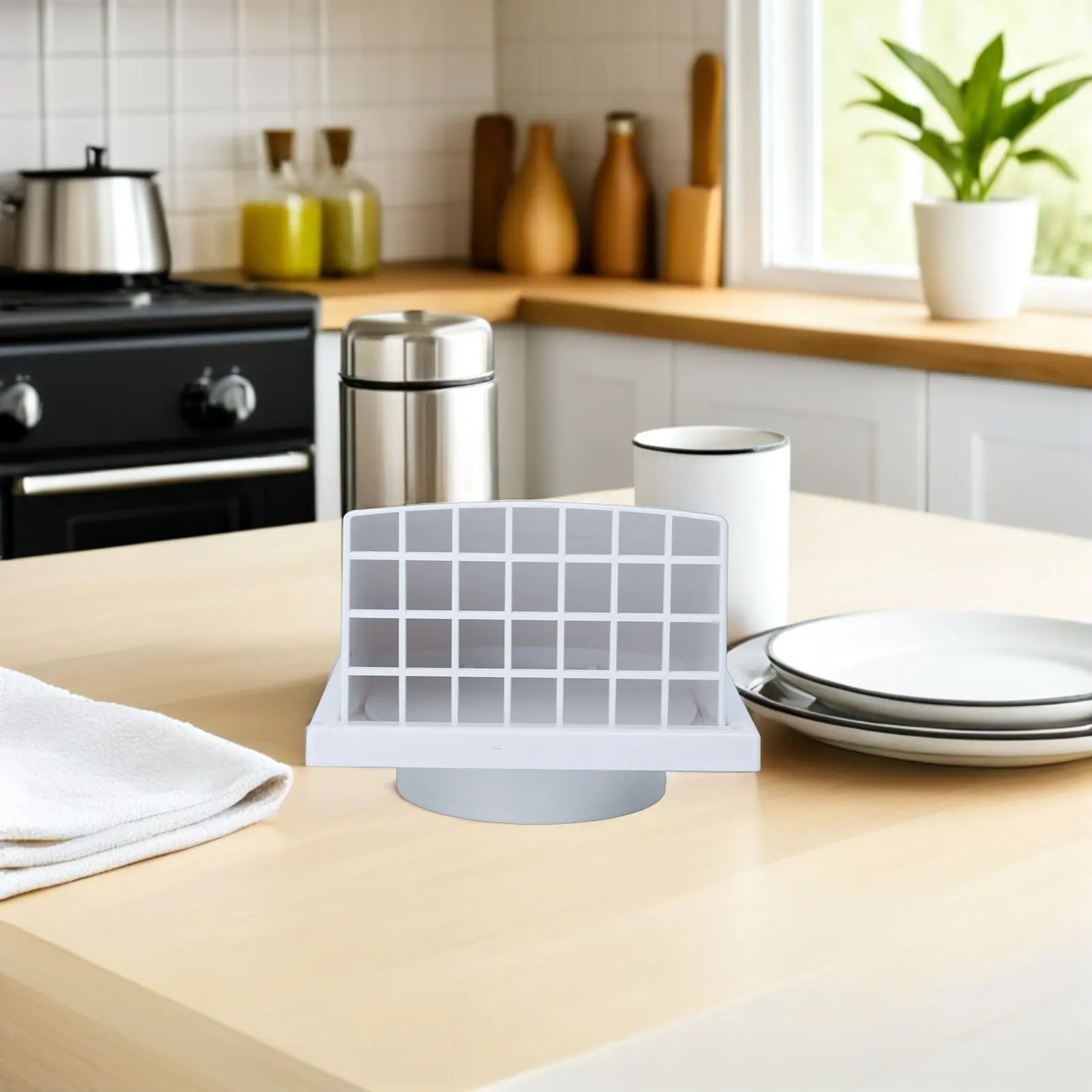External Wall Vent Cover 125mm ABS Exhaust Cap for Range Hood Kitchen Bathroom Outdoor Air Vent White