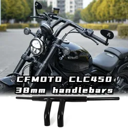 790MM 38MM  Vintage Motorcycle Lower Handle bar 6061 Aluminum Alloy Flat low Handle Bar Tracker Scrambler For CFLMOTO CLC450