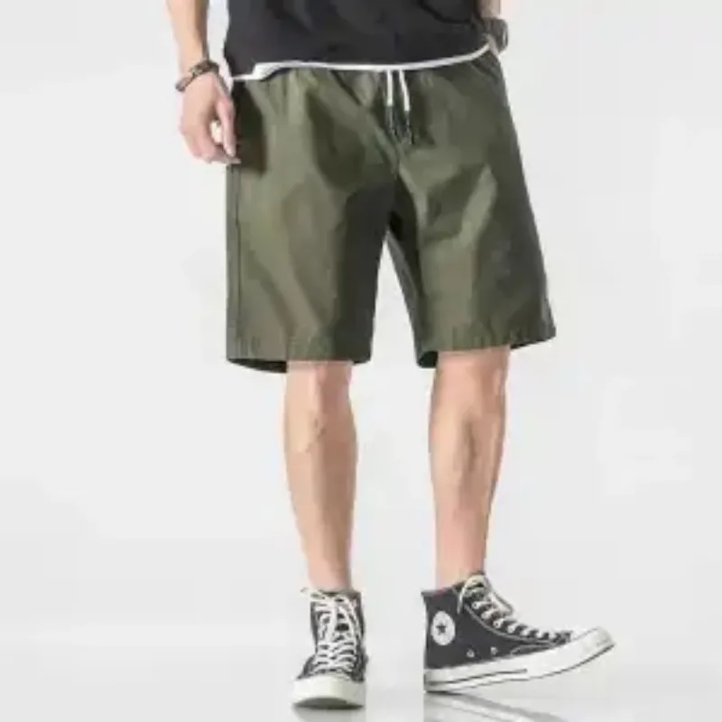 

Men's Quick Dry Cargo Shorts Multi Pocket Drawstring Waist Loose Knee Length Summer Casual Sports Shorts