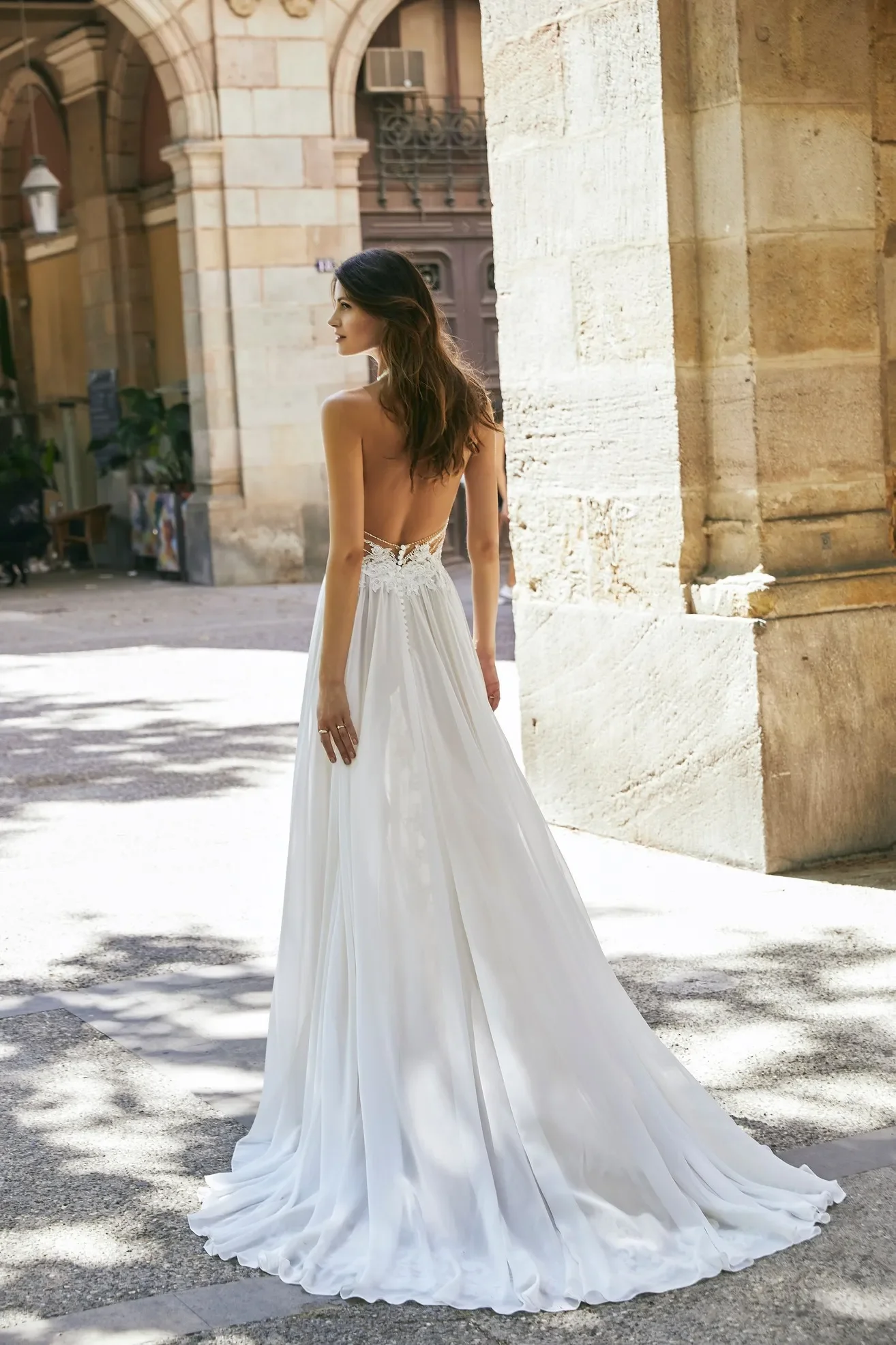 Sexy Backless Beach Wedding Dress Halter Neck Sleeveless And Long Bridal Gowns Summer Bohemian Illusion Vestido De Novia