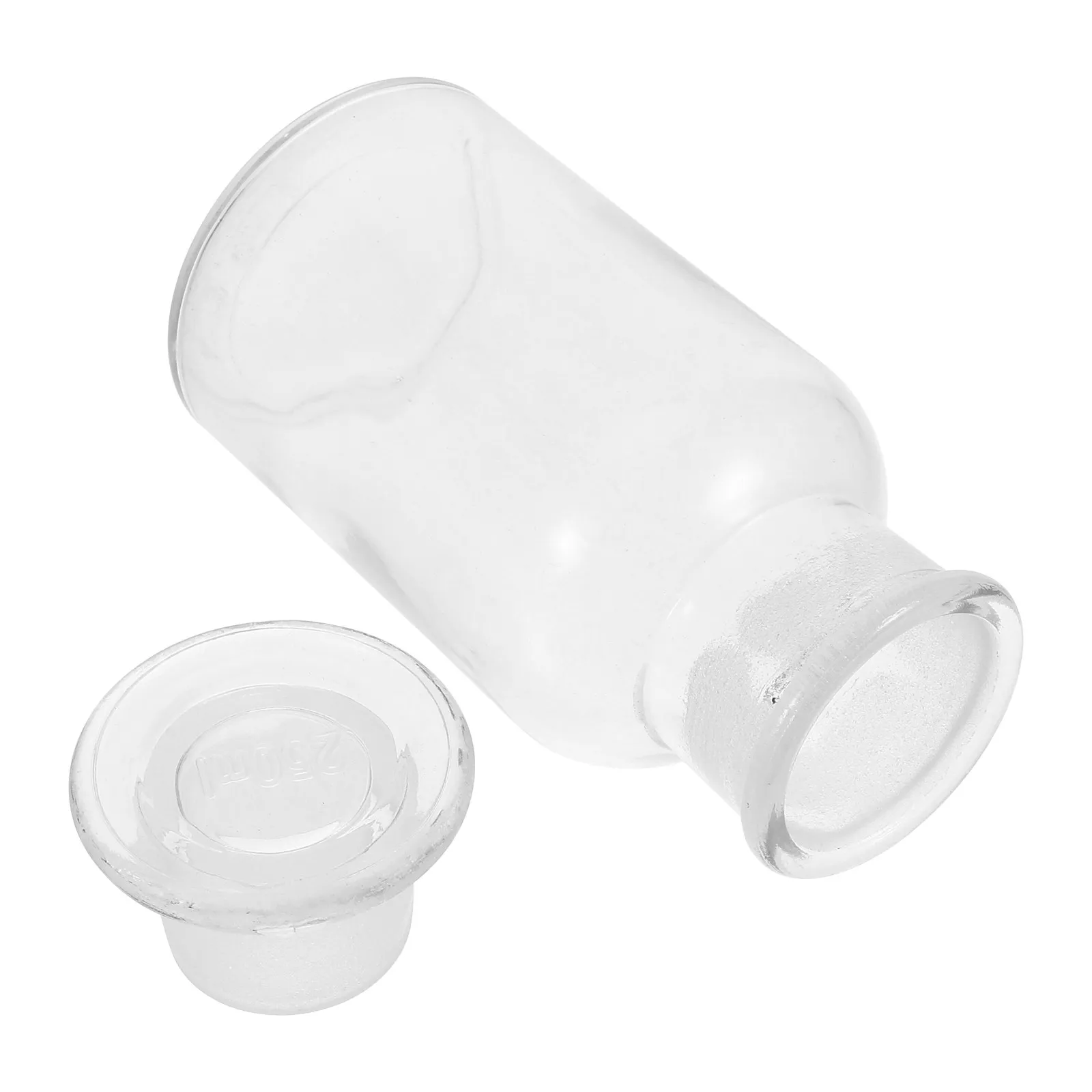 1Pcs Small Mouth Glass Reagent Bottle Frosted Stopper Leakproof Laboratory Sample Sealing Storage Borosilicate Glass Chemical