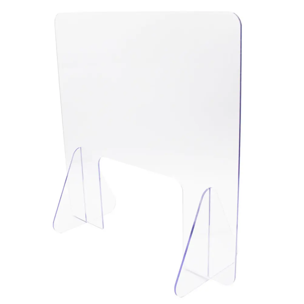 

Прозрачная защитная панель для стола - легко устанавливаемая и съемная защитная перегородка для ежедневной защиты от кашля
