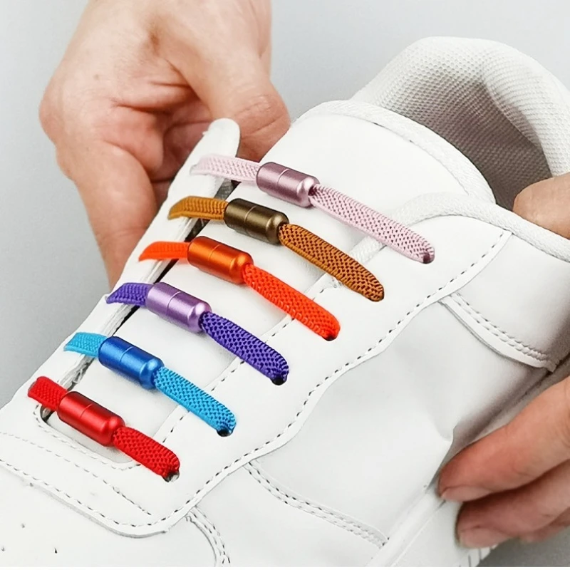 Popular Colored Shoe Buckle Aluminum Metal Capsule Buckle Shoelace Metal Buckle Free Tie Free Shoelace Accessories Color Buckle