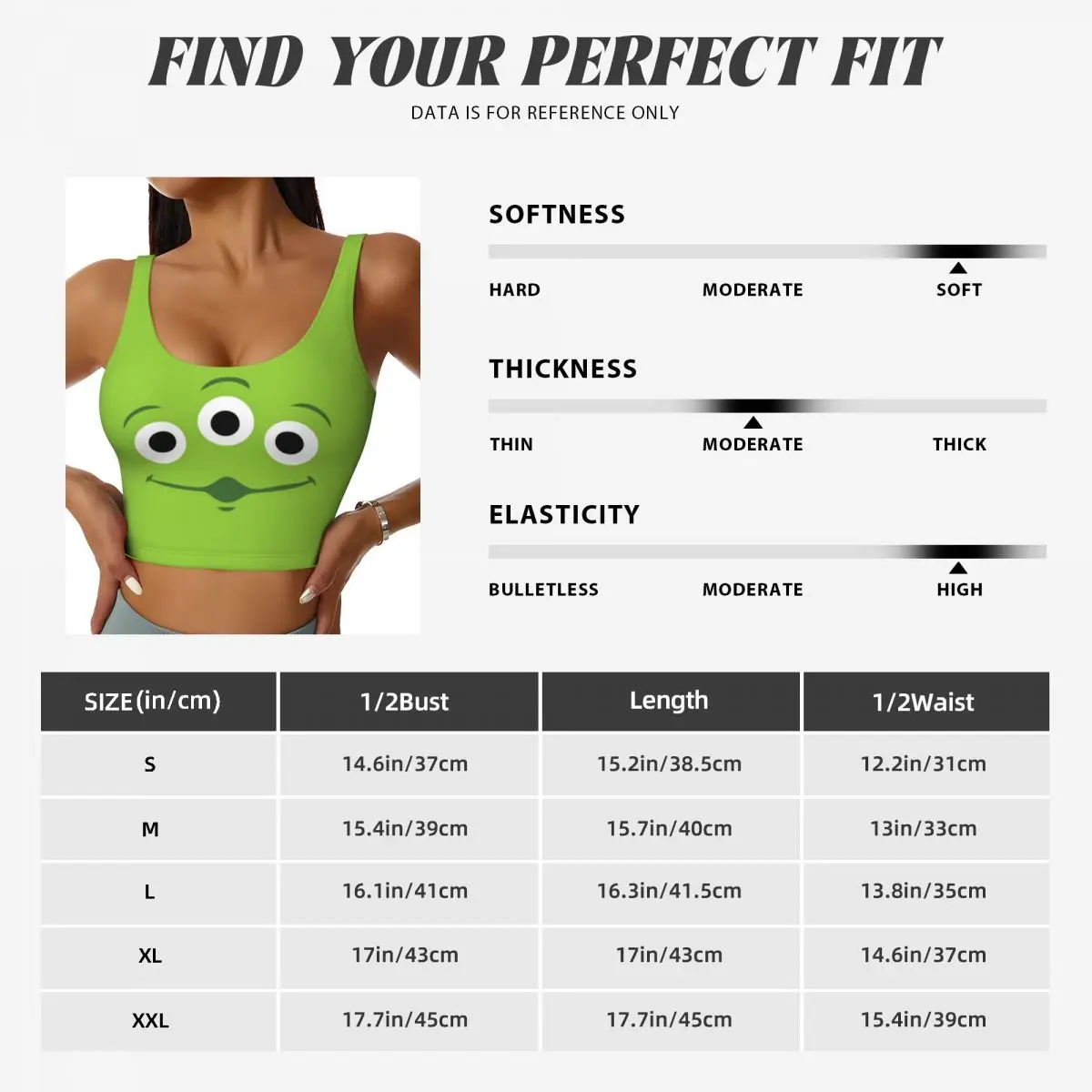 Custom Toy Story Aliens Cartoon Sports Bra women\'s High Impact Workout Yoga Crop Top