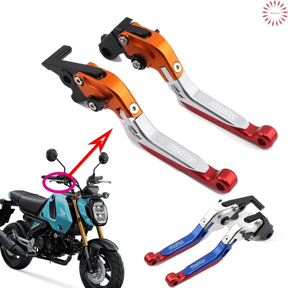 

9 Colors For Honda Grom MSX125 2014-2023 Adjustable Handle Levers Extendable Brake Motorcycle Clutch Lever Brake Lever Set Parts